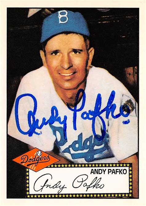 Andy Pafko Autographed Baseball Card Brooklyn Dodgers 67 1995 Topps