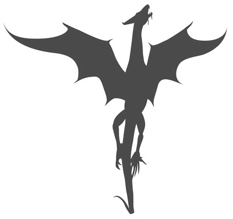 Flying Dragon Silhouette Free Download On Clipartmag