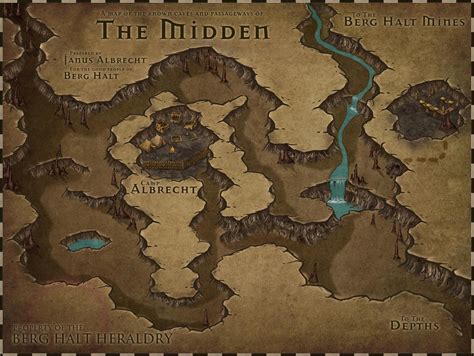 Dungeon Map Of The Midden Made In Inkarnate Dm Version Plan In