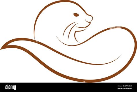 Otter Icon Logo Design Stock Vector Image And Art Alamy