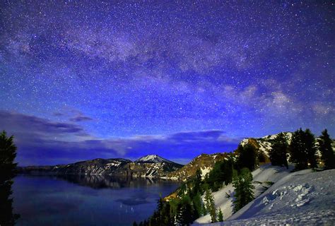 Milky Way Over Crater Lake Photograph By Coby Cooper Fine Art America