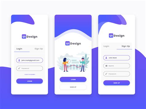 Splash Login And Sign Up Screen Design Uplabs