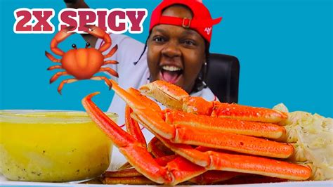 2x Spicy Snow Crab Legs Seafood Boil Mukbang 먹방쇼 Youtube