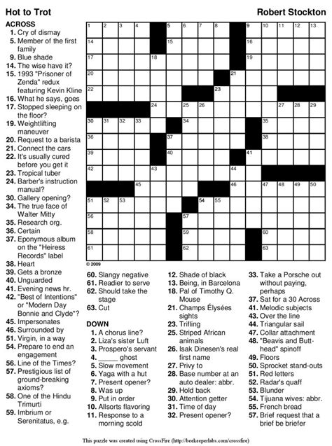 No registration needed to make free, professional looking crossword puzzles! Best Medium Hard Crossword Puzzles Printable | Mitchell Blog | Word Search Printable