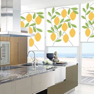 Actuales, con estilo y muy prácticos. Estores enrollables impresos cocina