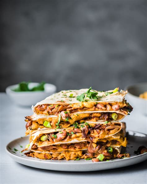 Vegan Quesadillas With Smoky Cheese And Refried Beans — Rainbow Plant