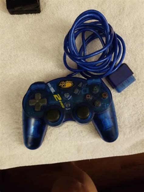 Mad Catz Dual Force Gaming Controller Playstation Ps1 Ps2 Blue 675