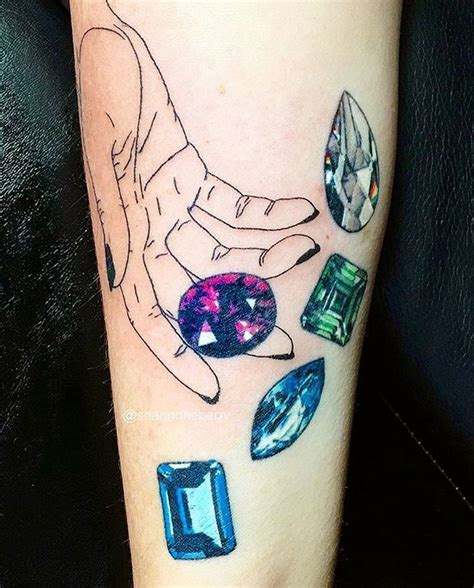 Jewel Tattoo By Shannoneperry Gem Tattoo Crystal Tattoo Tattoos