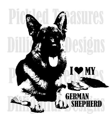 Downloadgerman Shepherd Svg German Shepherd Decal Digital Vinyl