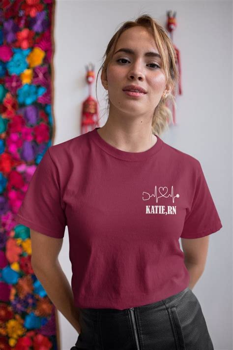 Nurse Stethoscope Shirtcustom Name Nurse Personalized Shirt Etsy