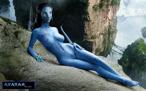 Xbooru Alien Female Girl Alien Avatar Black Hair Blue Skin
