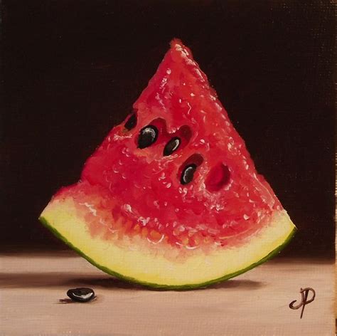 Pin By Piccolo Arts On Cross Sections Watermelon Painting Fruit