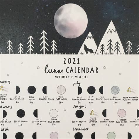 2021 Lunar Calendar Etsy