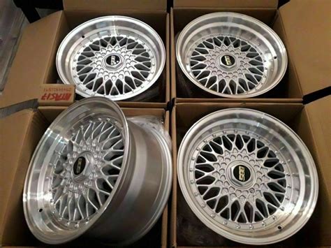 New 17 Alloy Wheels Bbs Style 4x100 And 114 4x1143 Deep Dished Alloys 4