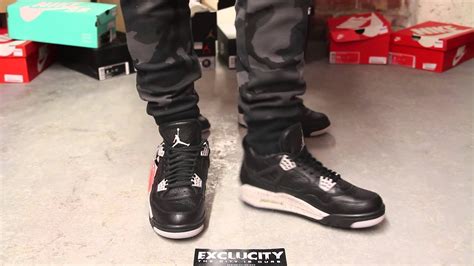 Air Jordan 4 Retro Ls Oreo On Feet Video At Exclucity Youtube