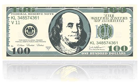 100 Dollar Bill Vector At Getdrawings Free Download