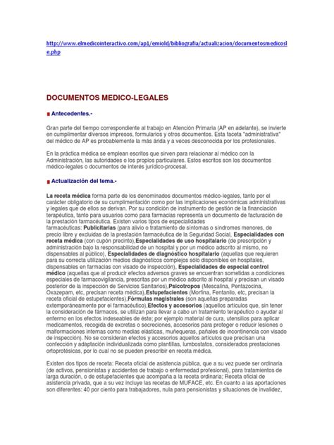 Documento Medico Legal Con Fuentes Para Dani Farmacia Prescripción