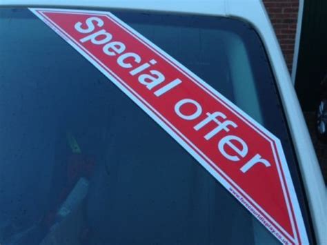 Car For Sale Signs X 25 Special Offer Windscreen Display Sticker Self