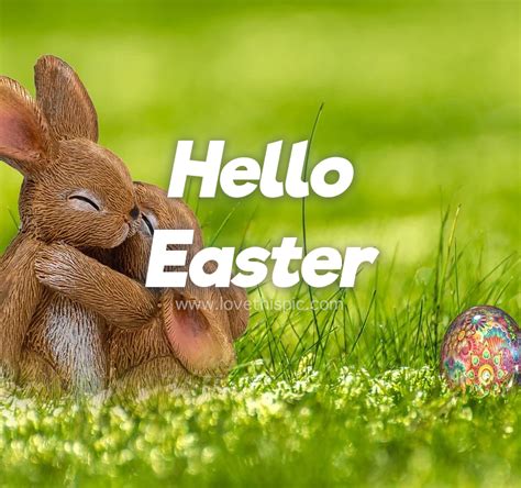 Hugging Bunnies Hello Easter Pictures Photos And
