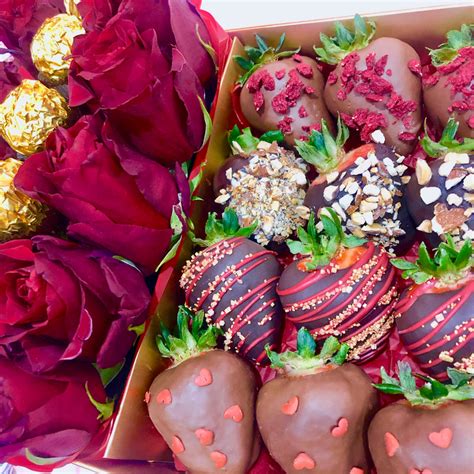 Chocolate Strawberry And Roses T Hamper Lunch Bunch