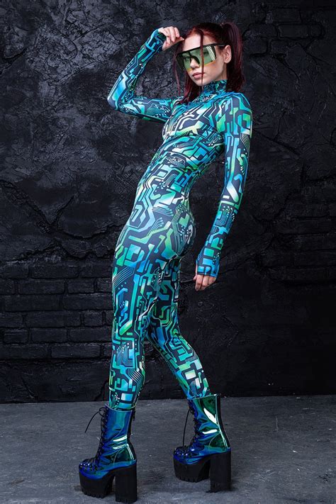 Cyberpunk Costume Cyberpunk Clothing Woman Rave Outfit Rave Etsy