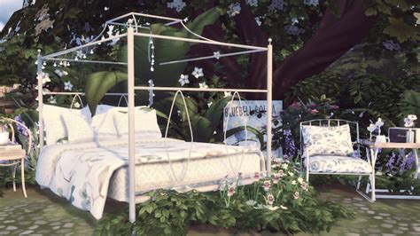 Sims 4 Custom Content Wcif Bluebellflora Sims 4 Beds Sims 4