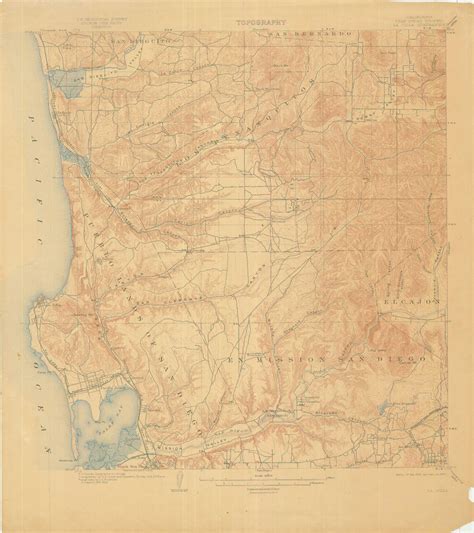 Sdag Online Historical Topographic Maps San Diego County