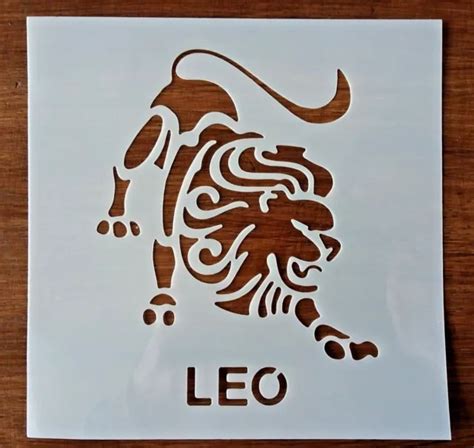 Leo Star Sign Lion Stencil 150mm X 150mm Eur 195 Picclick It