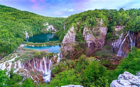 Hd Wallpaper Plitvice Lakes National Park Croatia Cascading Waterfall