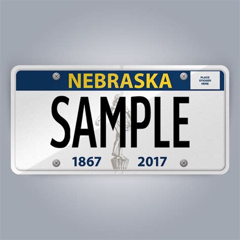 Nebraska License Plate Replica Reflective