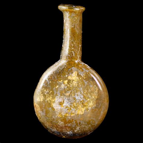 Janus Head Clear Glass Flask St James Ancient Art