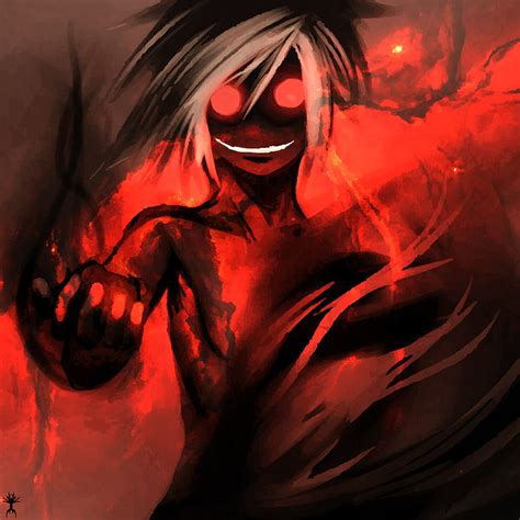 Hd Wallpaper Red Eyes Anime Demon Smile Hex Maniac