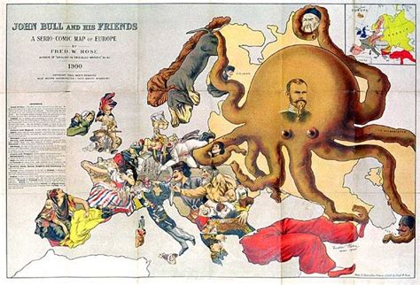 cartography s favourite map monster the land octopus europe map european map antique maps