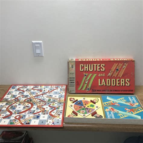 Vintage Chutes And Ladders Board Game By Milton Bradley Original 1950s