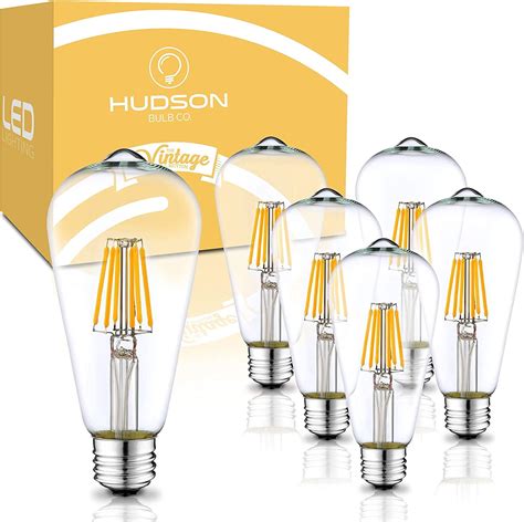 Hudson Bulb Co Vintage Incandescent Edison Light Bulbs 60w 4 Pack