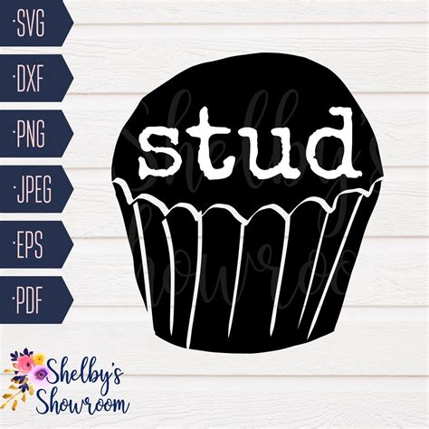 Stud Muffin Svg Svg Cut File For Baby Boy Diy Baby Shower Etsy