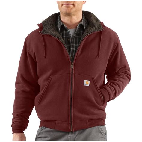 Carhartt® Brushed Sherpa Lined Fleece Hooded Full Zip Sweatshirt