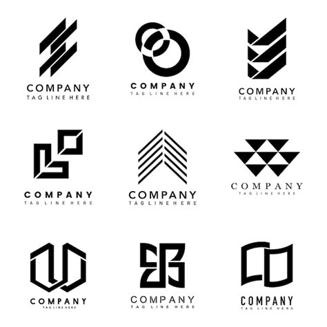 Conjunto De Ideas De Diseño De Logotipo De La Empresa Vector Gratis