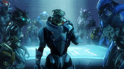 1366x768px Free Download Hd Wallpaper Mass Effect Halo Crossover