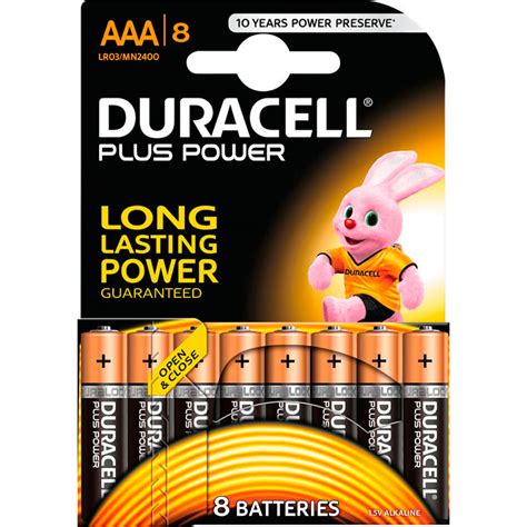 Aaa Batterier Alkaline Duracell Plus Power 8 Pack