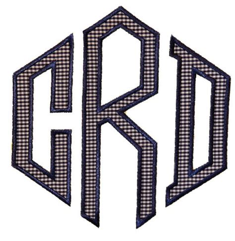 Diamond Monogram Font Embroidery Iucn Water