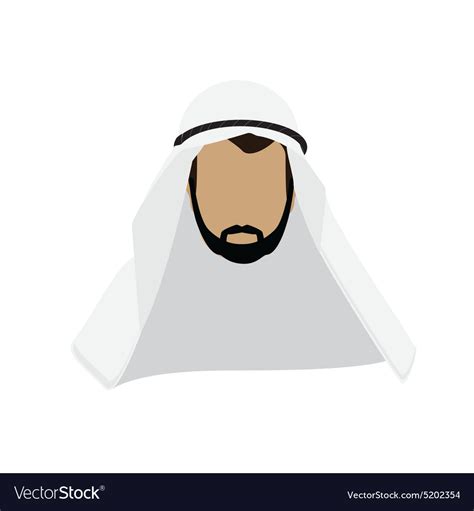 Arab Man Royalty Free Vector Image Vectorstock