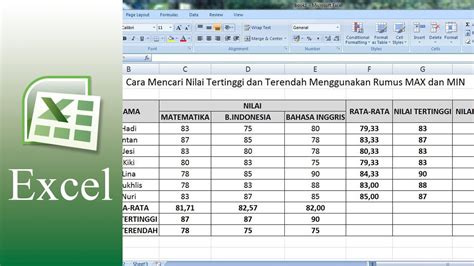 Min c2 c10 dan rumus max pertama. Excel dan Rumus Microsoft Excel: Rumus Excel Jumlah Nilai ...