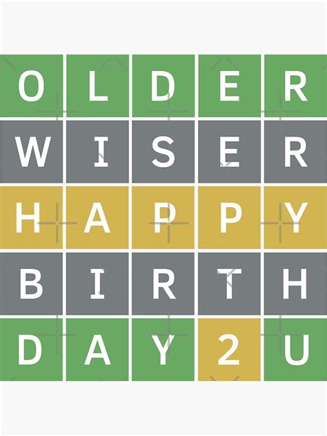 Happy Birthday Wordle Birthday Wordle Wordle Birthday Older And