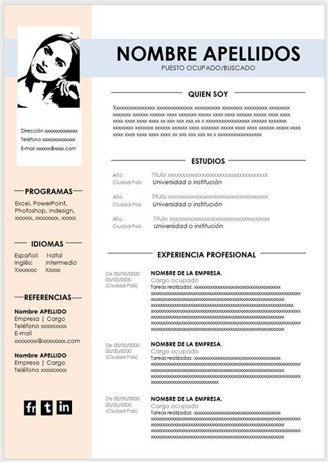 Curriculum Vitae Gratis Word Para Descargar Template For U