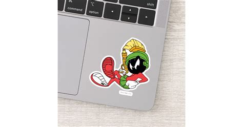 Marvin The Martian™ Reclining With Laser Sticker Zazzle
