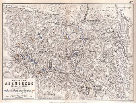 Battle Of Abensberg 20 April 1809 Antique Print Map Room