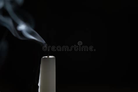Tall Candle With Smoke Trail Stock Photo Image Of Belief Christmas