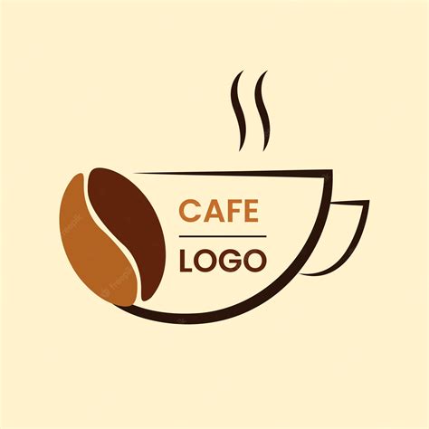 Premium Vector Creative Cafe Logo Design Isolated With Coffee Bean