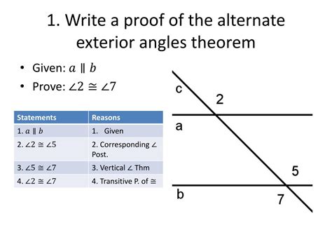 Alternate Interior Angles Proof Examples Two Birds Home